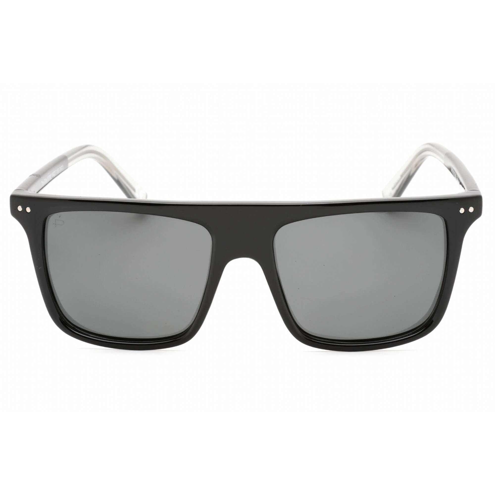 Prive Revaux Men's Sunglasses - Grey Lens Plastic Square Full Rim Frame | Ollie Black