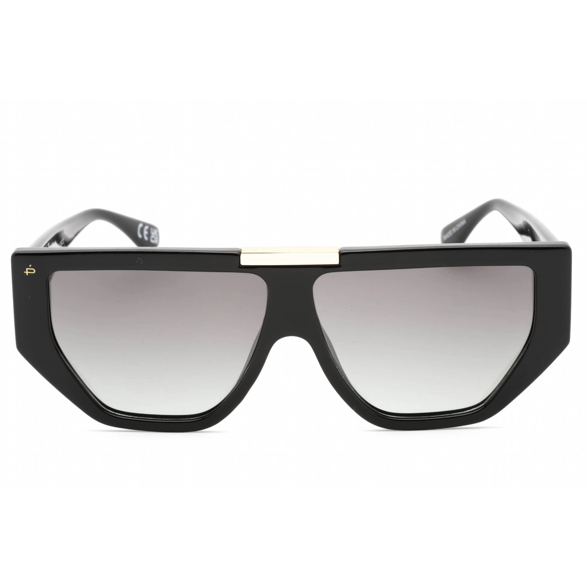 Prive Revaux Women's Sunglasses - Grey Gradient Lens Rectangular | Nikki Caviar Black