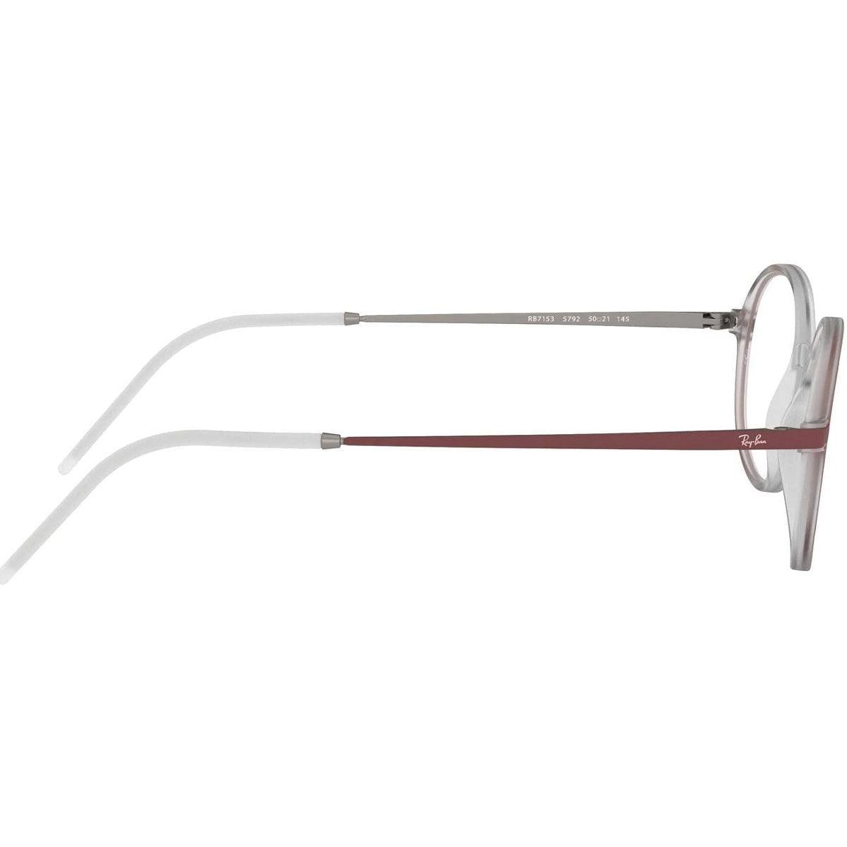 Ray Ban Men's Eyeglasses - Demo Lens Plastic Round Frame | 0RX7153-5792-50-21-145