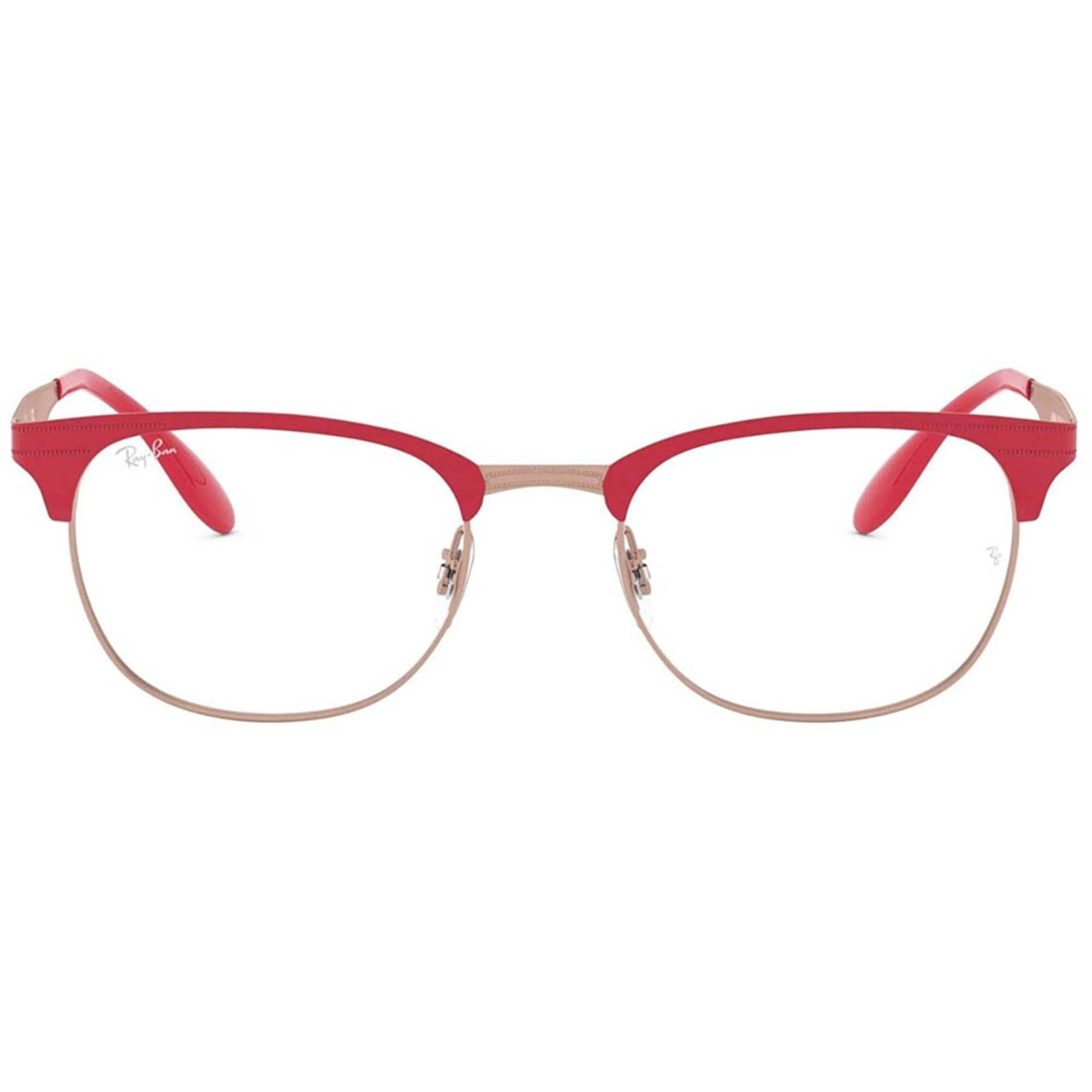 Ray Ban Men's Eyeglasses - Full Rim Matte Red Metal Square | RAY BAN 0RX6346 2974