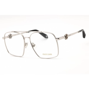 Roberto Cavalli Men's Eyeglasses - Palladium Metal Pilot Shape Frame | VRC028 0579