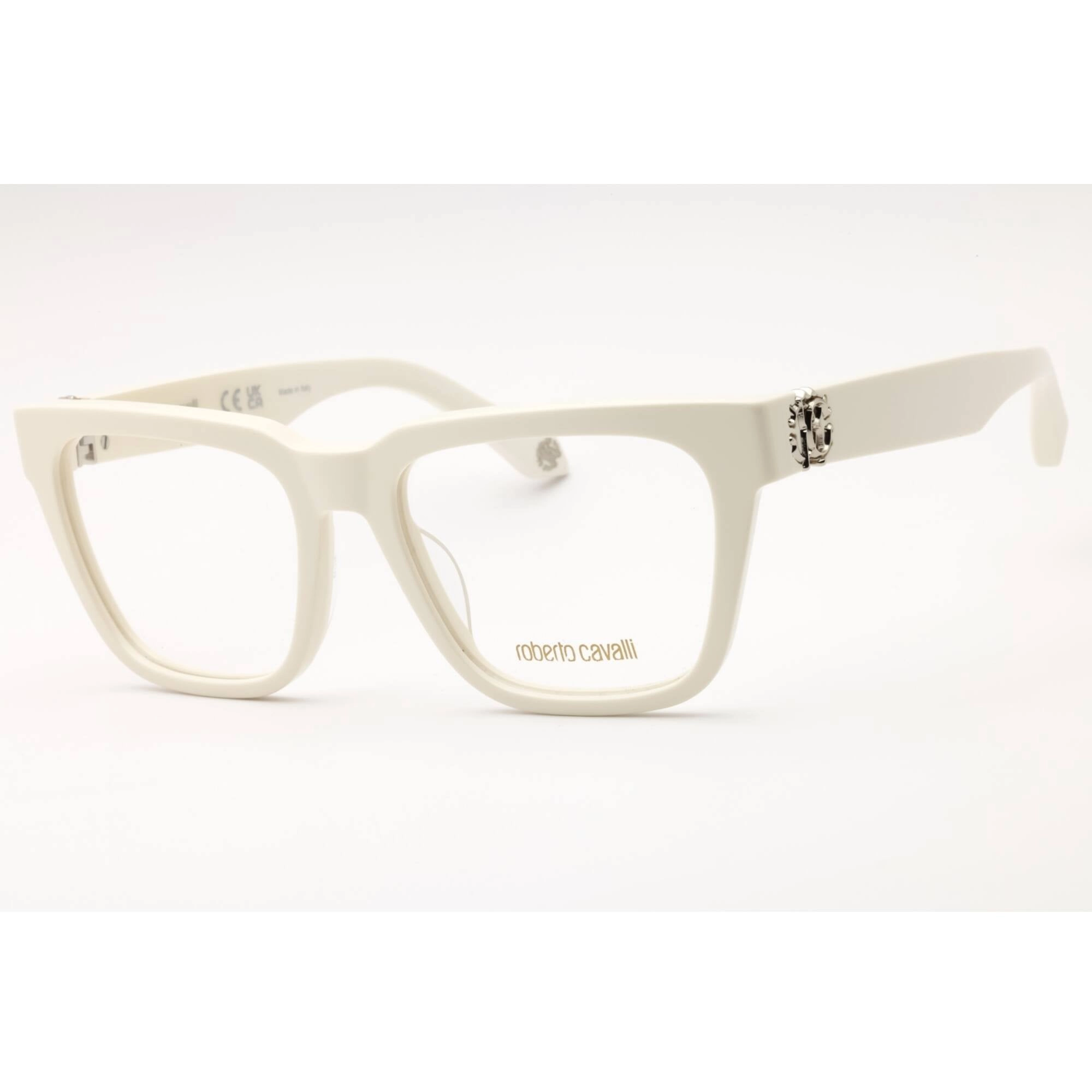 Roberto Cavalli Women's Eyeglasses - White Acetate Square Full Rim | VRC026M 0847