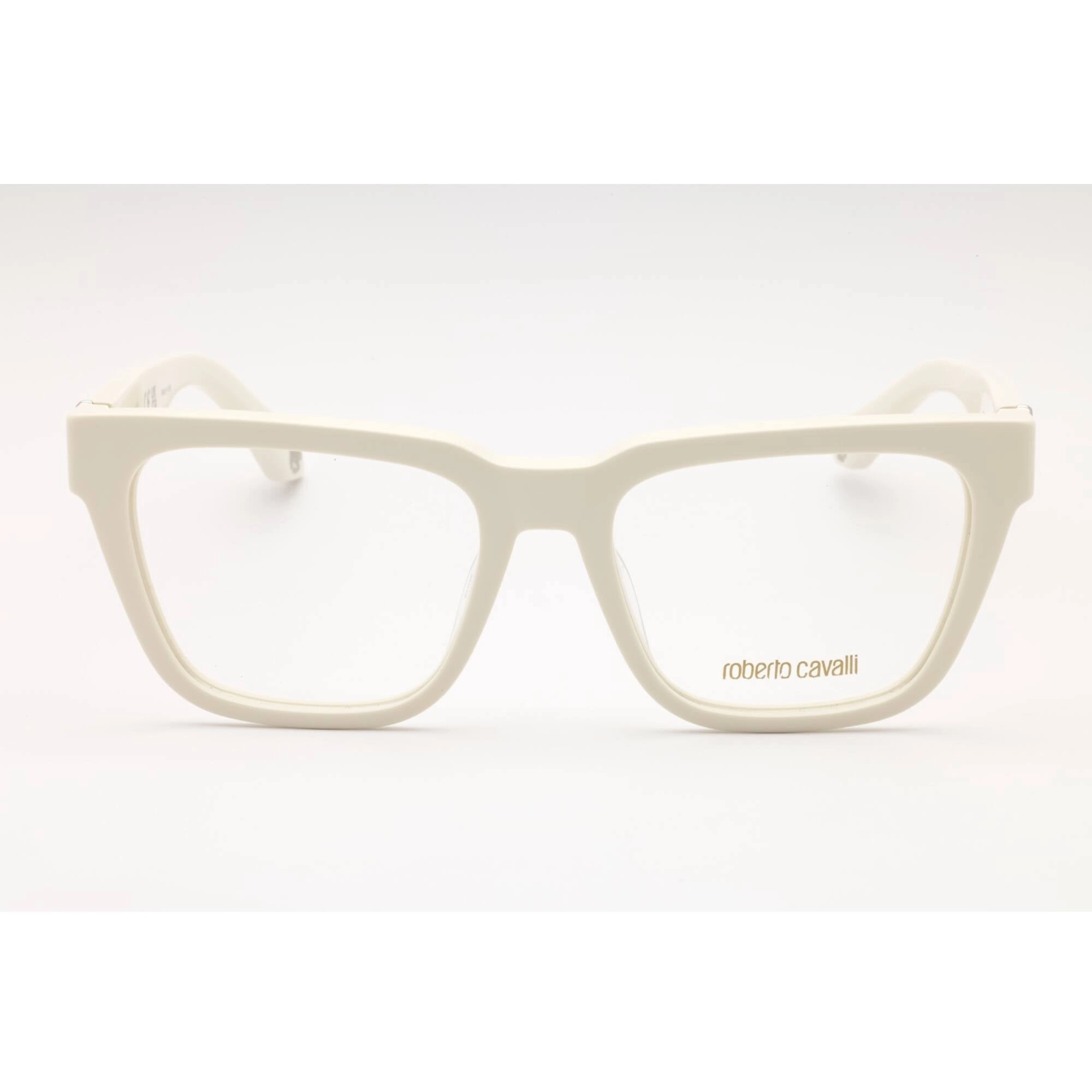 Roberto Cavalli Women's Eyeglasses - White Acetate Square Full Rim | VRC026M 0847