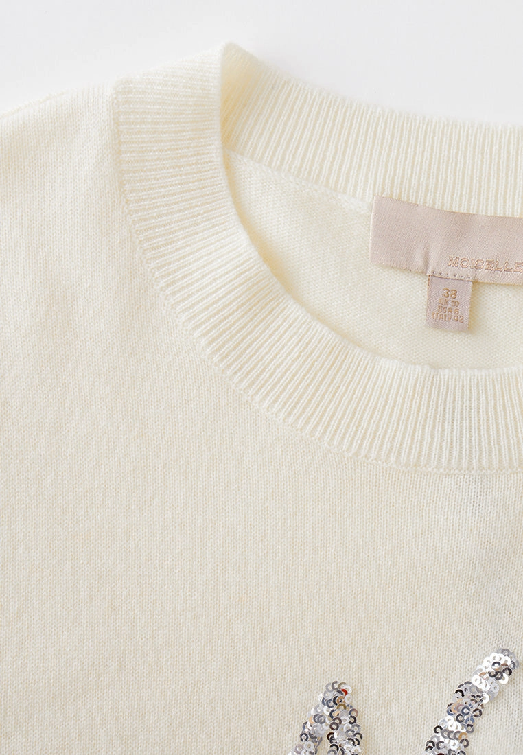 Sequin-Detail Pullover