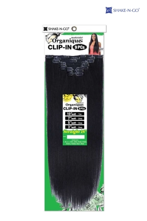 SHAKE N GO ORGANIQUE 9PCS CLIP-IN - STRAIGHT 24"