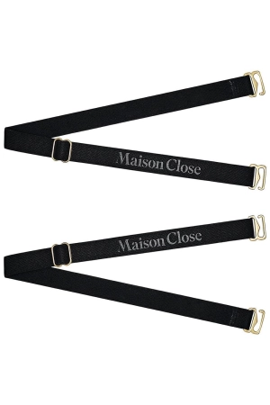 Signature Thong Straps Black/Gold