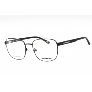 Skechers Men's Eyeglasses - Matte Black Metal Square Shape Full Rim Frame | SE3330 002