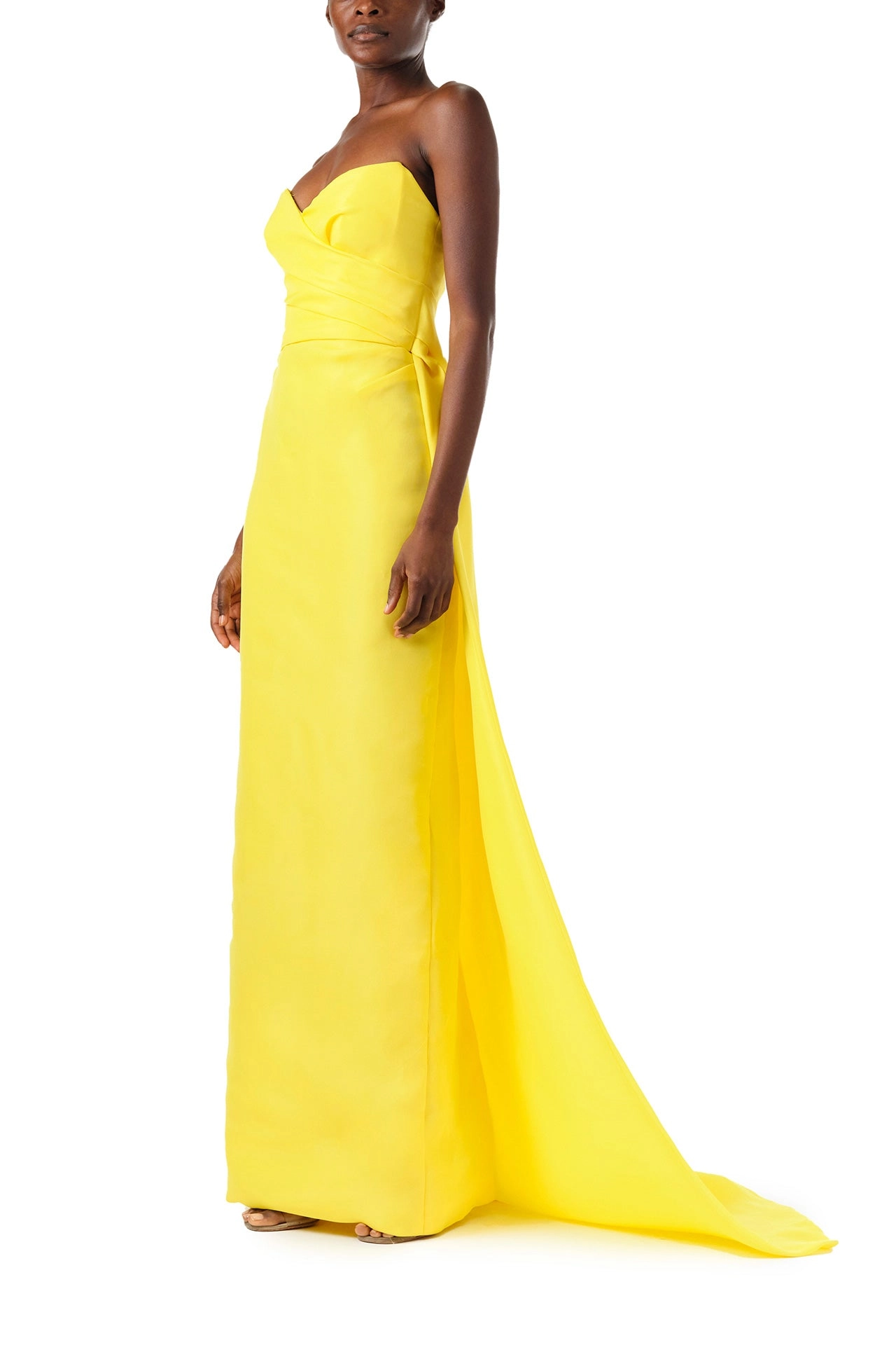 Strapless Gazar Gown with Train