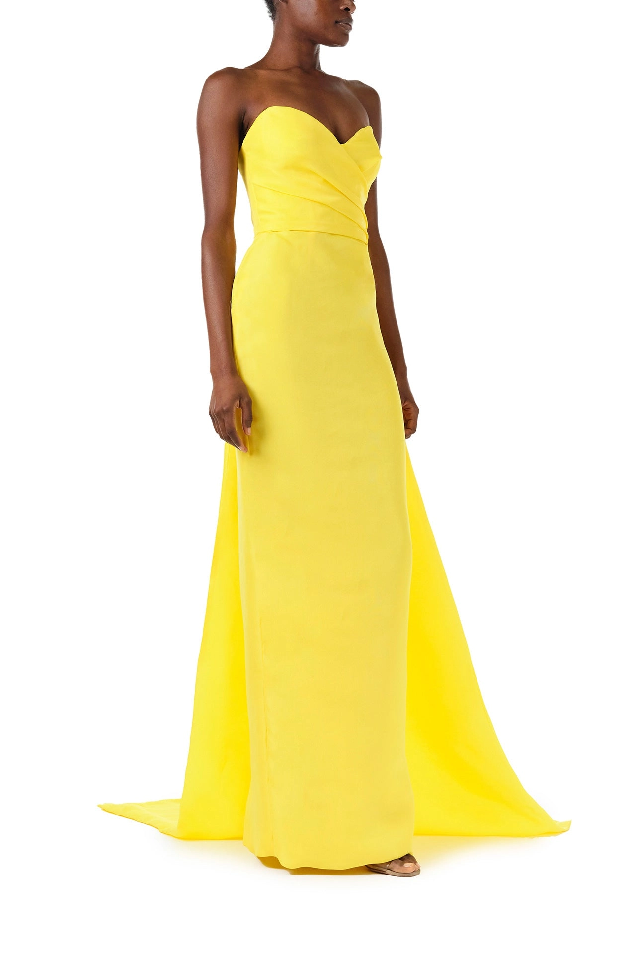 Strapless Gazar Gown with Train