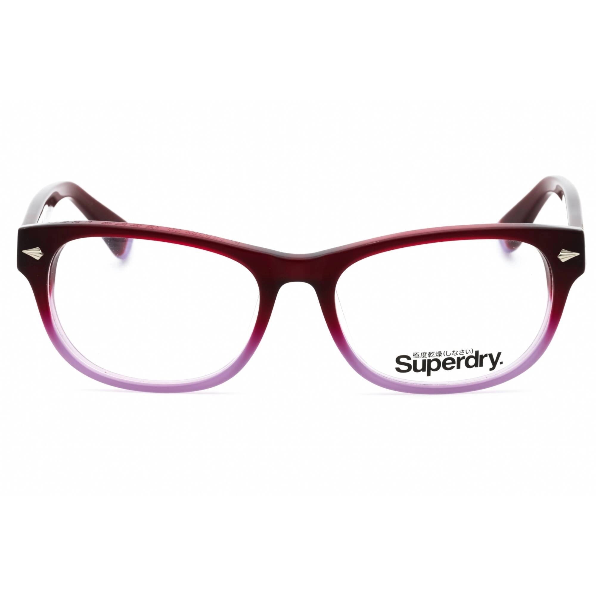 Superdry Unisex Eyeglasses - Burgundy/Purple Plastic Cat Eye Frame | SDO-OSAKA 162