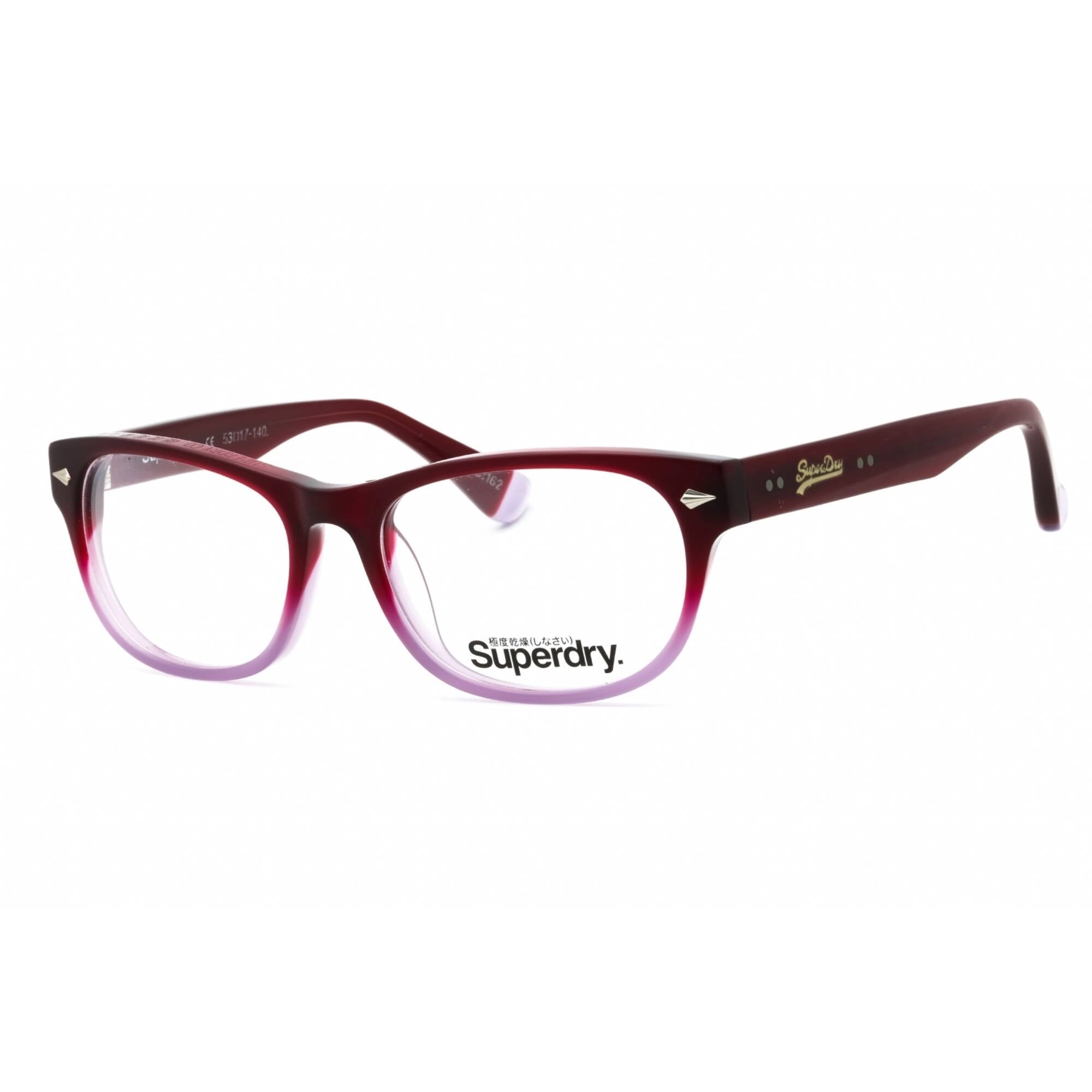 Superdry Unisex Eyeglasses - Burgundy/Purple Plastic Cat Eye Frame | SDO-OSAKA 162