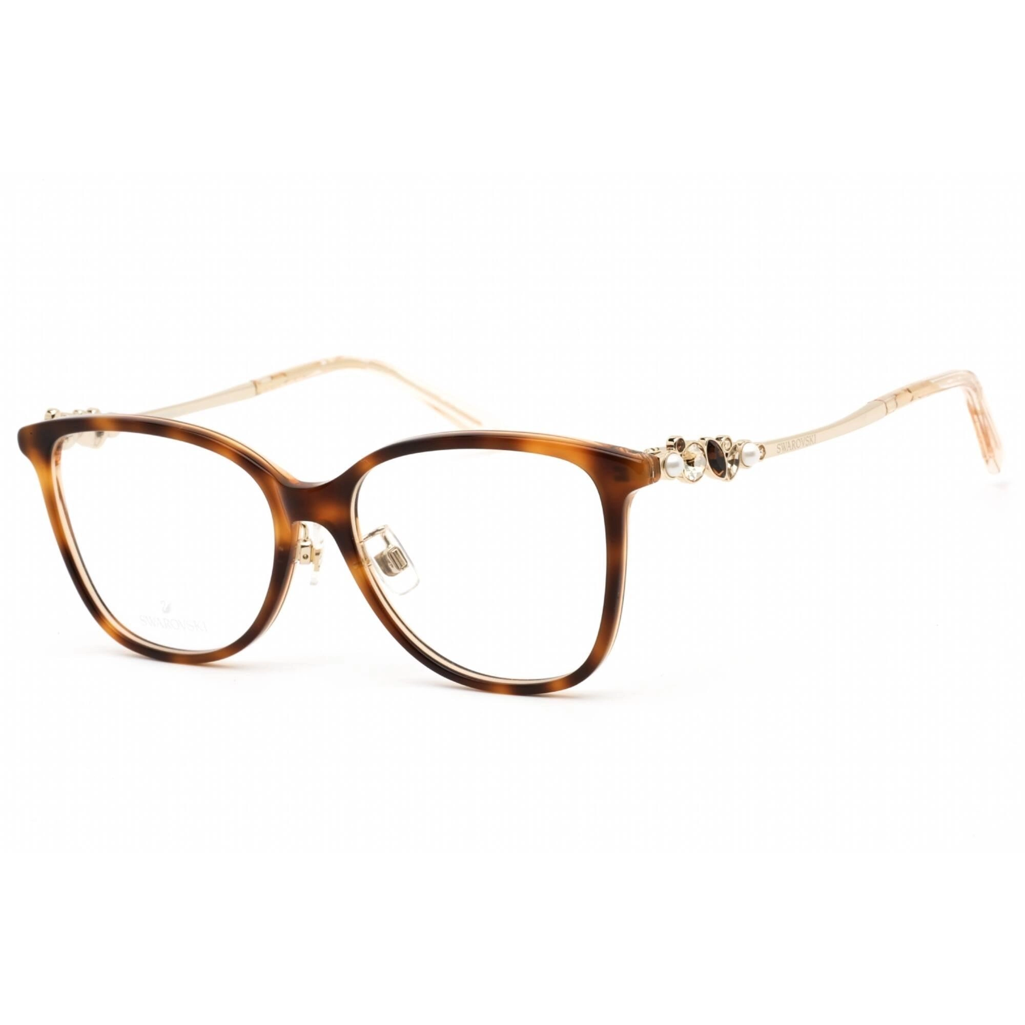 Swarovski Unisex Eyeglasses - Butterfly Havana/Gold Acetate/Metal Frame | SK5367-F 056