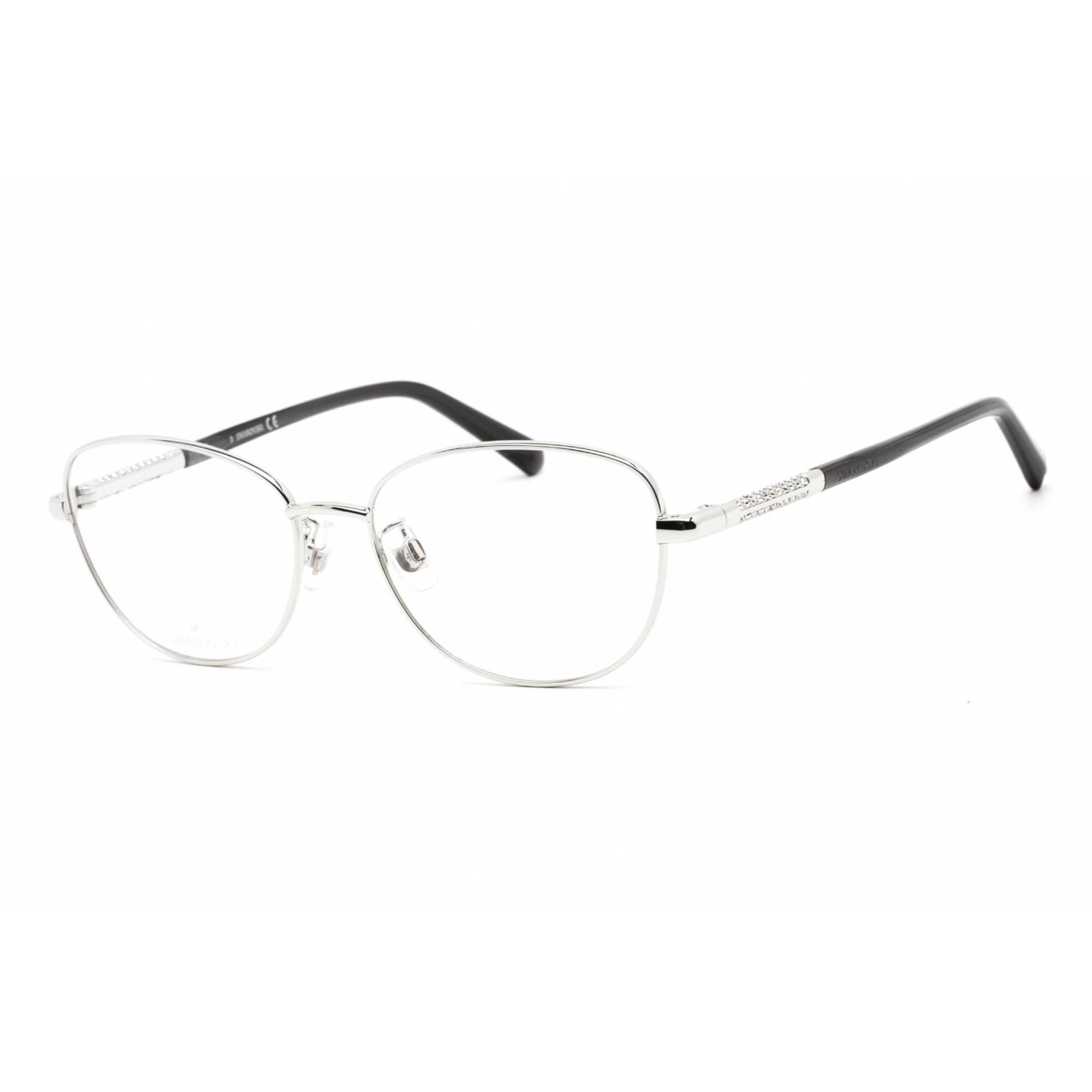 Swarovski Unisex Eyeglasses - Cat Eye Shape Shiny Palladium Metal Frame | SK5386-H 016