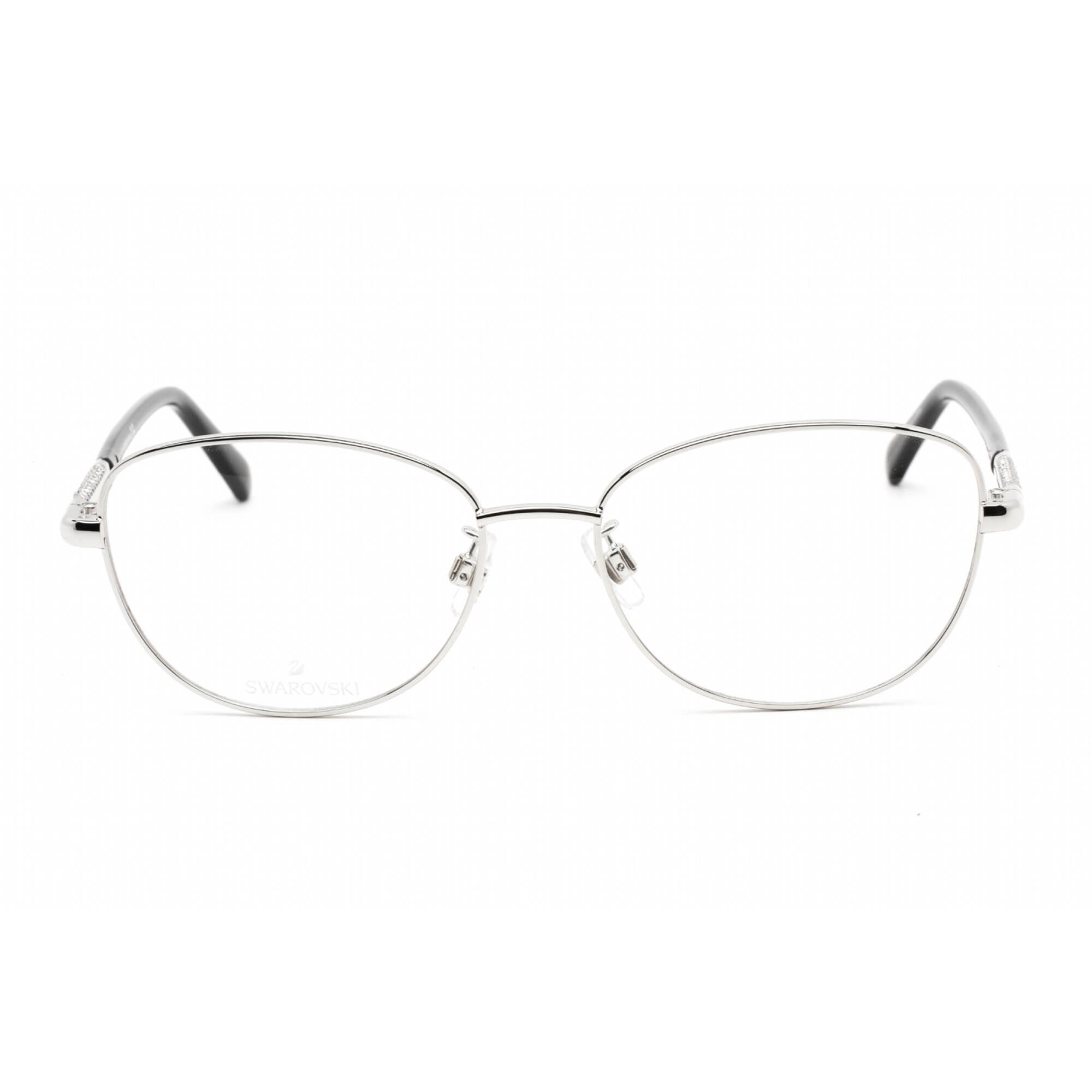 Swarovski Unisex Eyeglasses - Cat Eye Shape Shiny Palladium Metal Frame | SK5386-H 016
