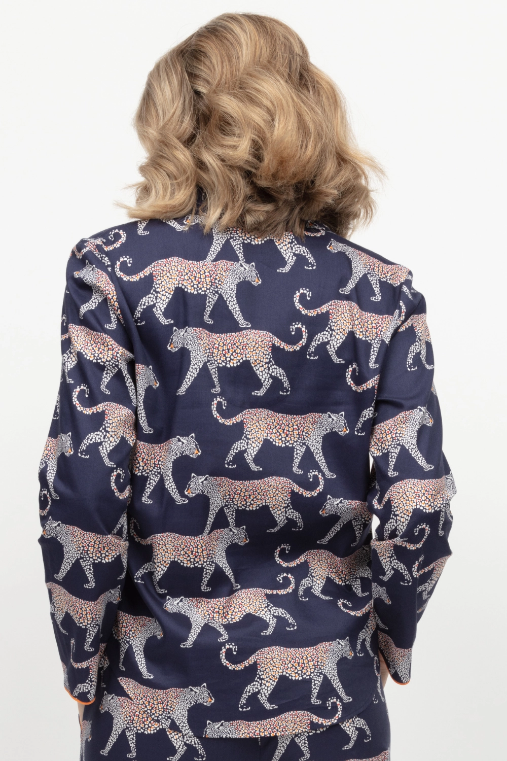 Taylor Leopard Print Long Sleeve Pyjama Top