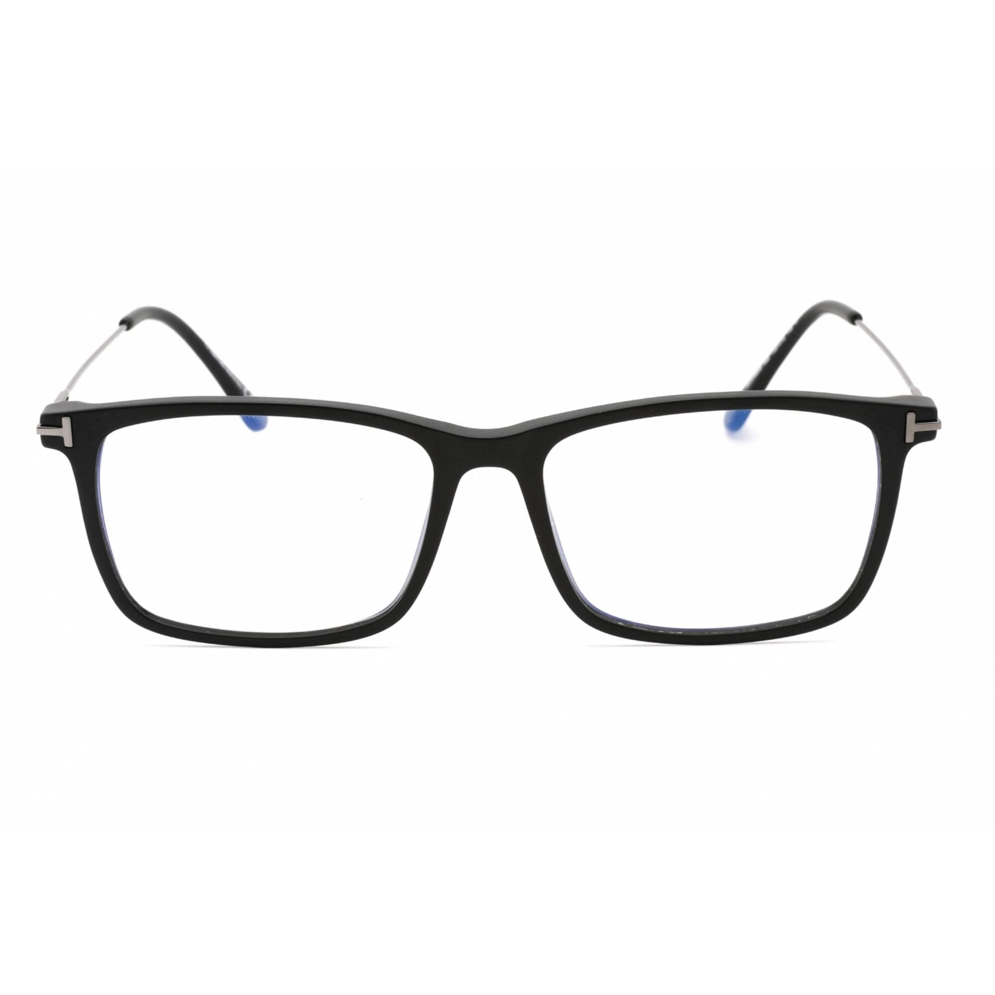 Tom Ford Men's Eyeglasses - Matte Black Acetate Rectangular Frame | FT5758-B 002