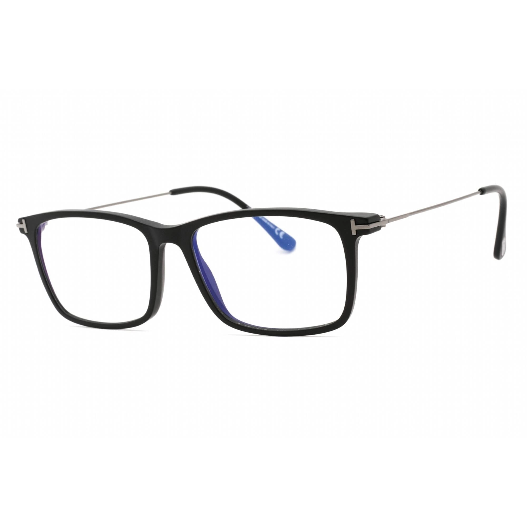Tom Ford Men's Eyeglasses - Matte Black Acetate Rectangular Frame | FT5758-B 002