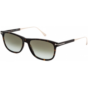 Tom Ford Men's Sunglasses - Dark Havana Plastic Rectangular Shape Frame | FT0813 52G