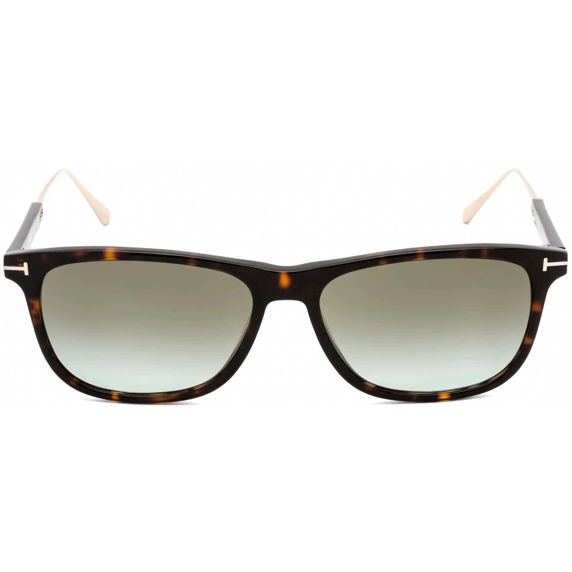 Tom Ford Men's Sunglasses - Dark Havana Plastic Rectangular Shape Frame | FT0813 52G