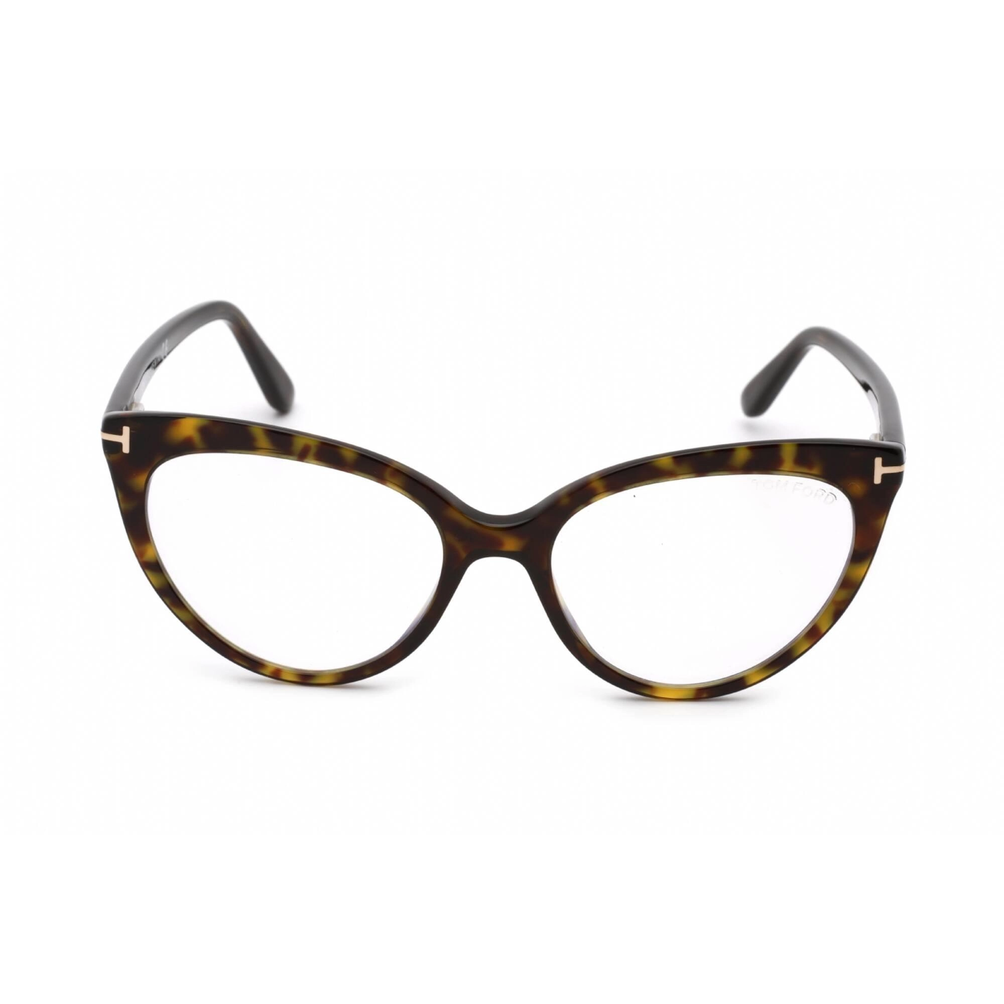 Tom Ford Women's Eyeglasses - Dark Havana Plastic Cat Eye Shape Frame | FT5674-B 052