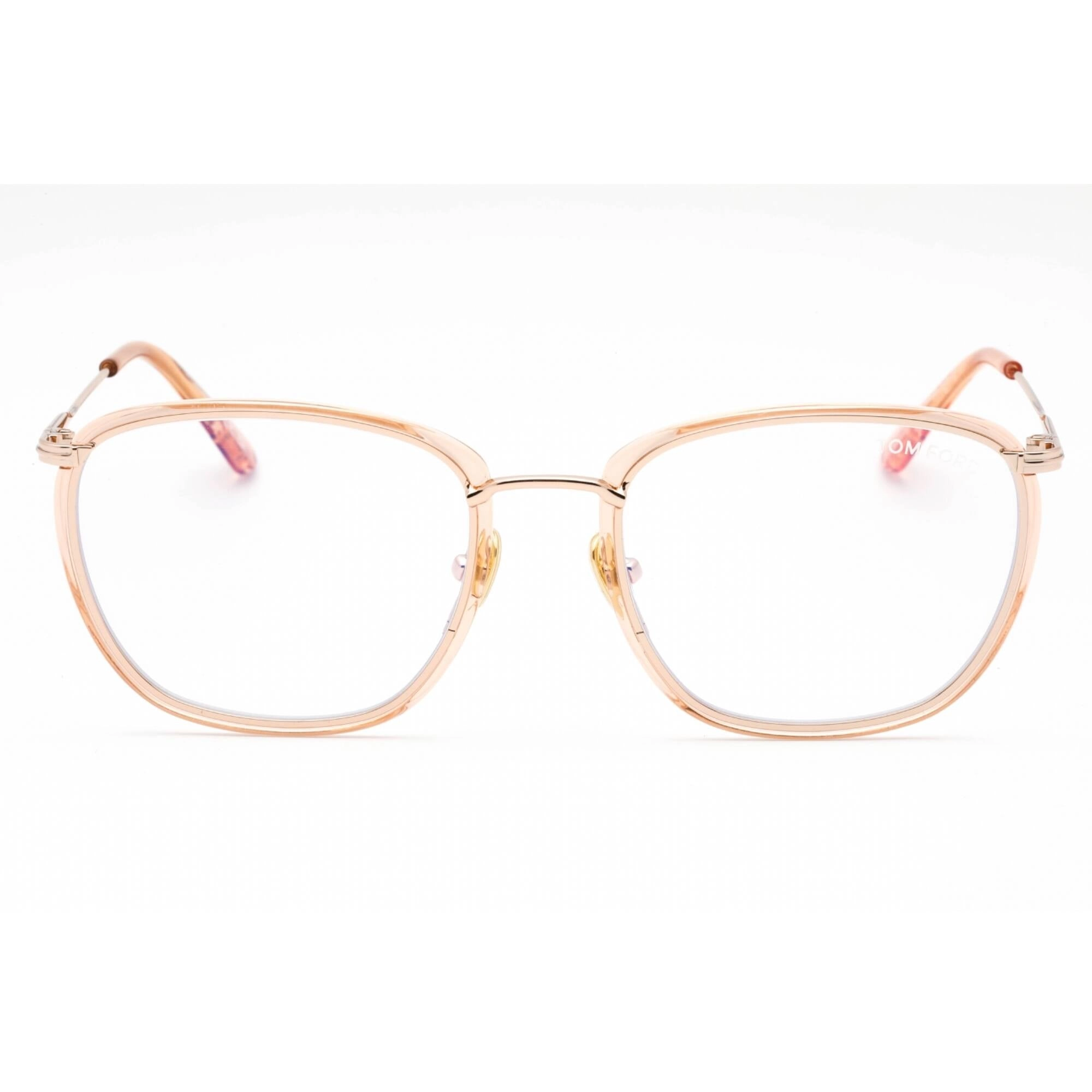 Tom Ford Women's Eyeglasses - Shiny Orange Metal Oval Full Rim Frame | FT5702-B 042