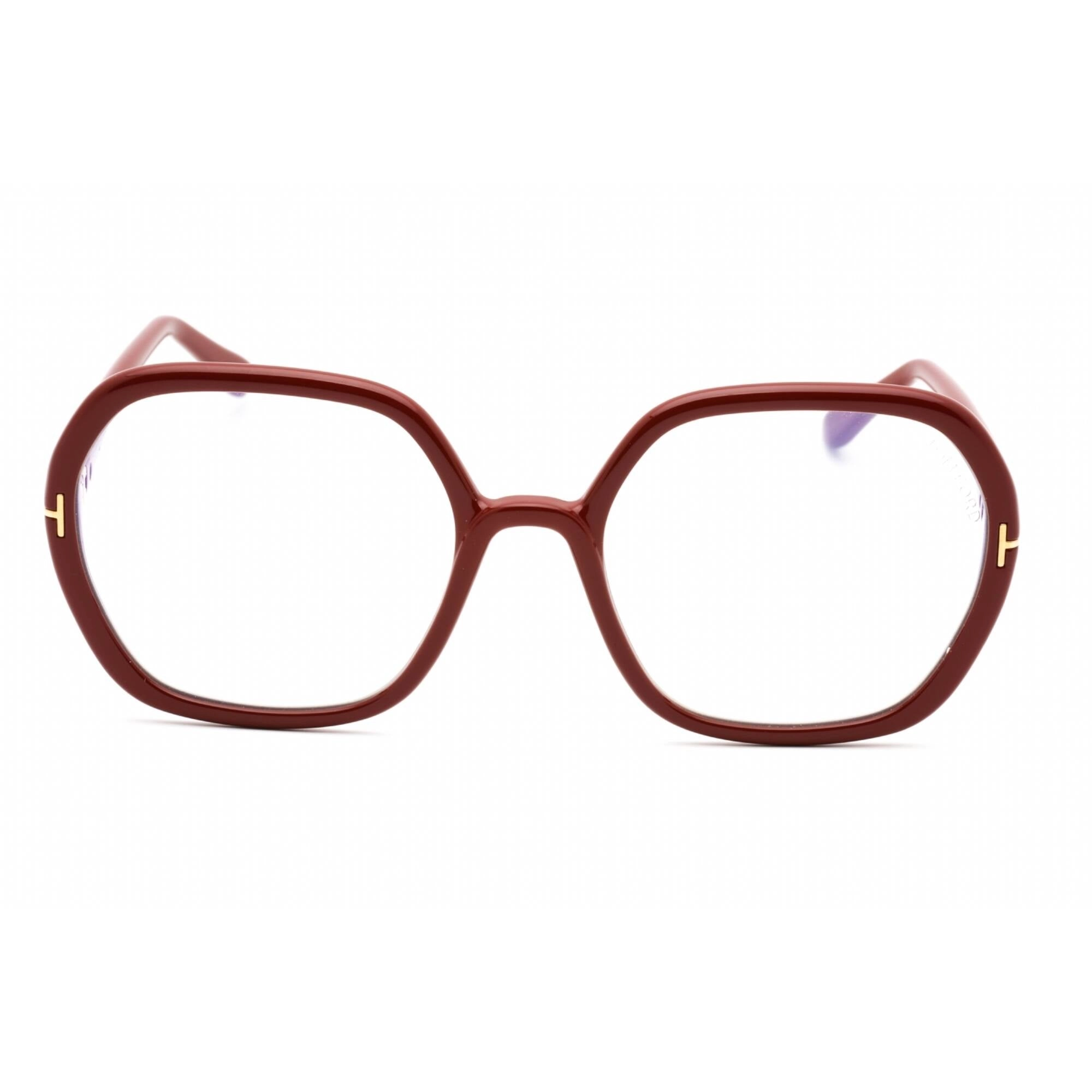 Tom Ford Women's Eyeglasses - Shiny Red Geometric Full Rim Frame | FT5814-B 066