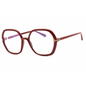 Tom Ford Women's Eyeglasses - Shiny Red Geometric Full Rim Frame | FT5814-B 066