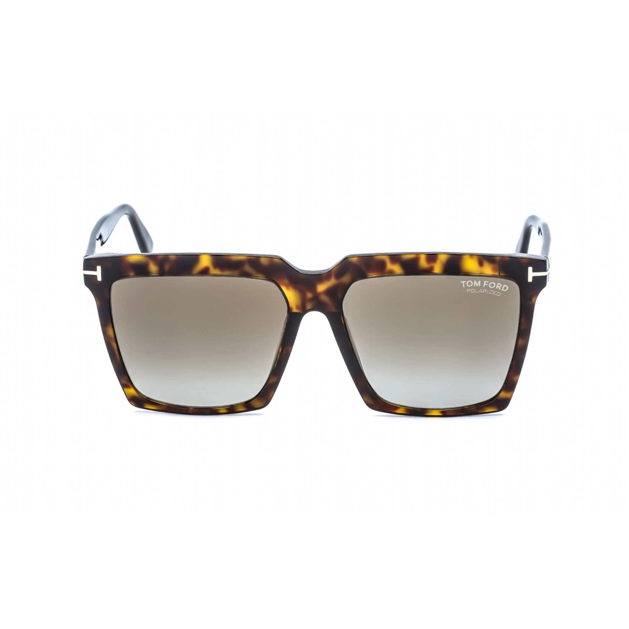 Tom Ford Women's Sunglasses - Dark Havana Rectangular Frame Brown Lens | FT0764 52H