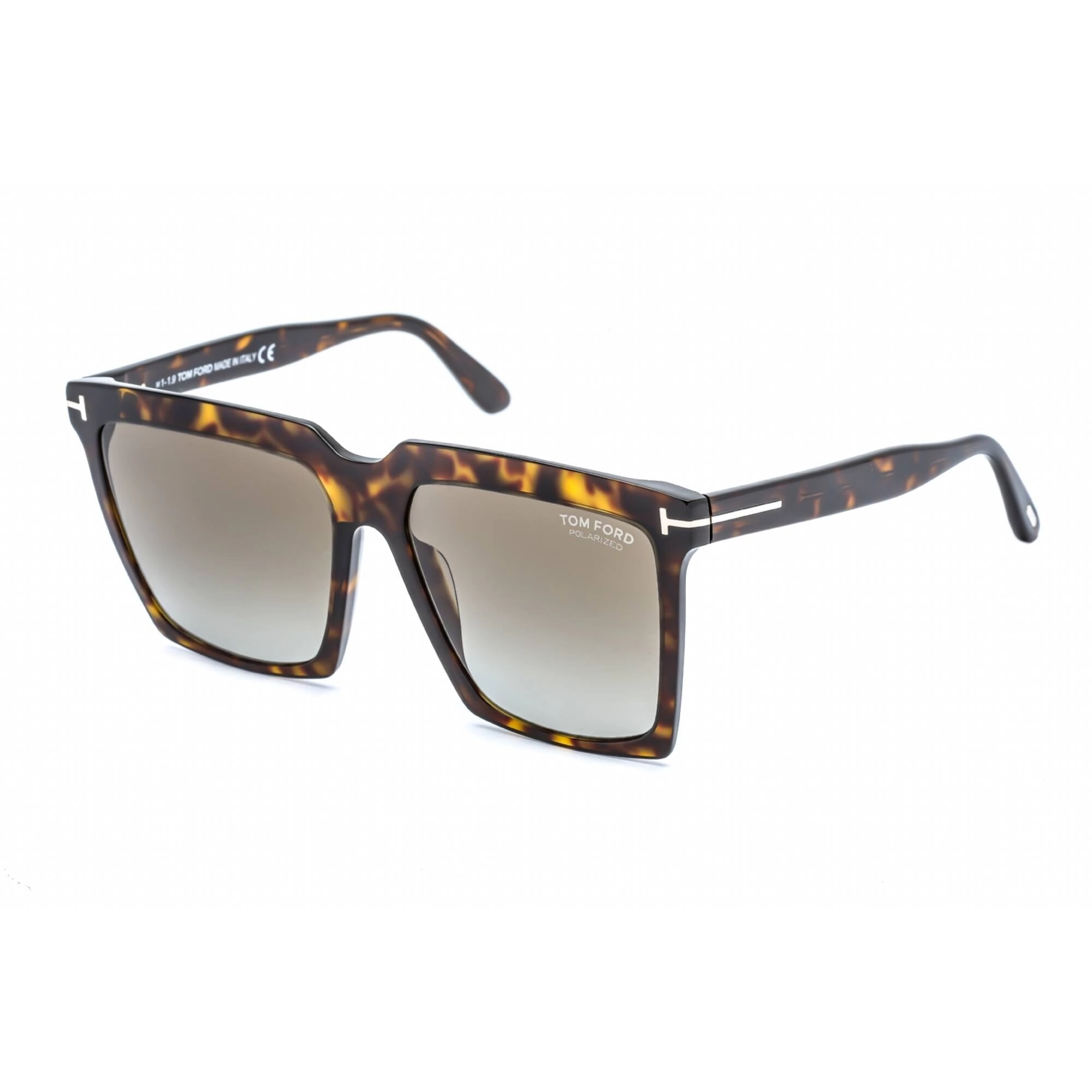 Tom Ford Women's Sunglasses - Dark Havana Rectangular Frame Brown Lens | FT0764 52H