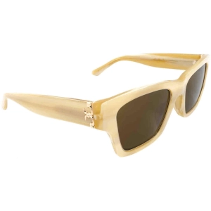 Tory Burch Women's Sunglasses - Ivory Horn Plastic Cat Eye Frame | 7186U 18907353