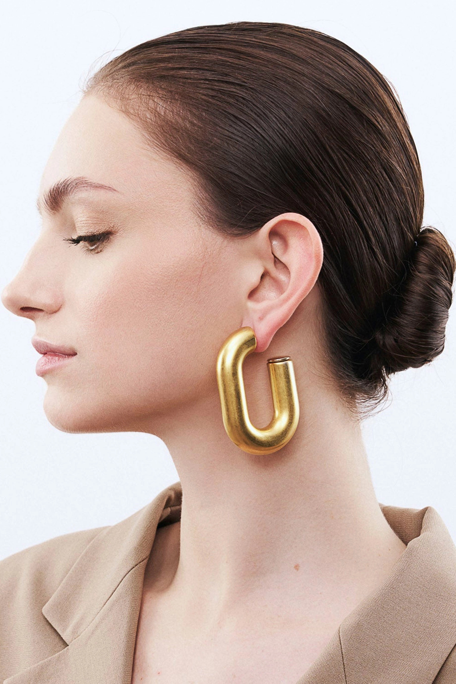 Vanessa Baroni TUBE EARRING - Gold