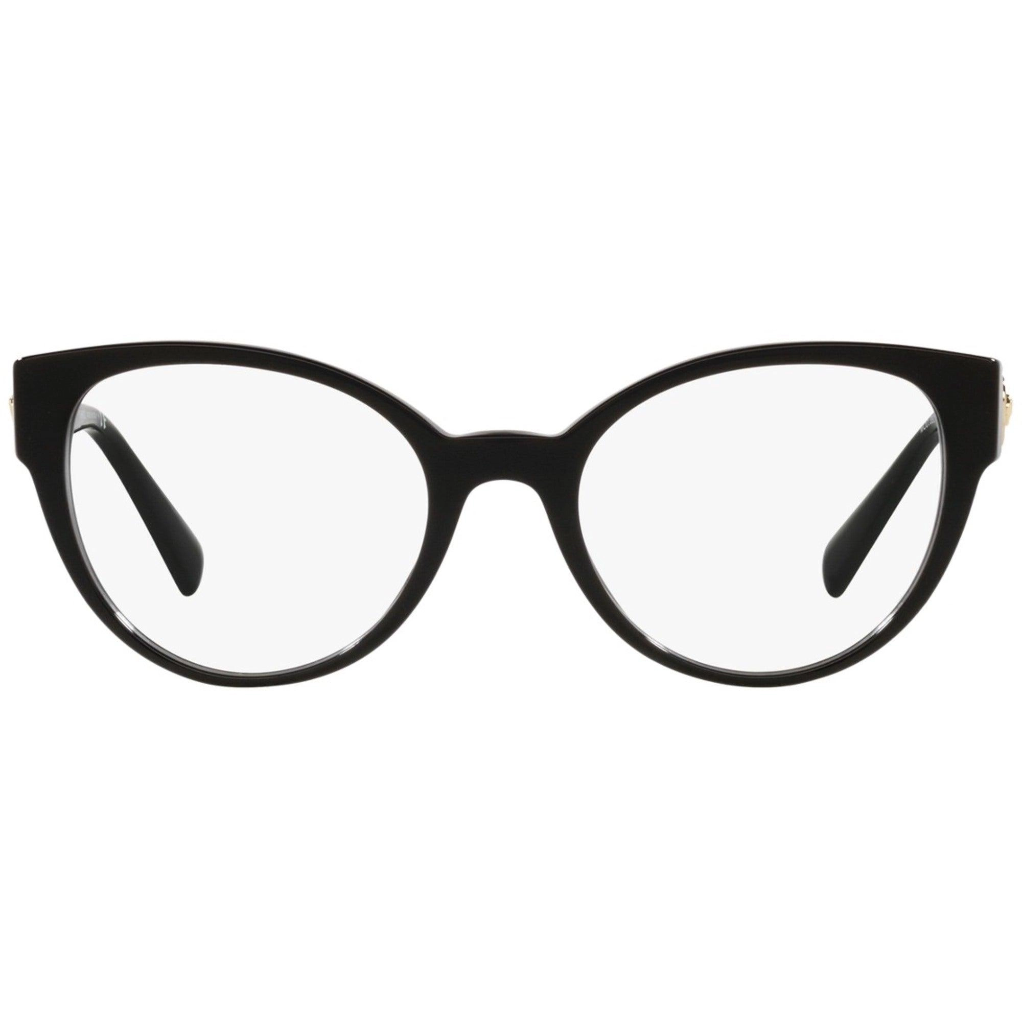 Versace Women's Eyeglasses - Full Rim Black Plastic Cat Eye | VERSACE 0VE3307 GB1
