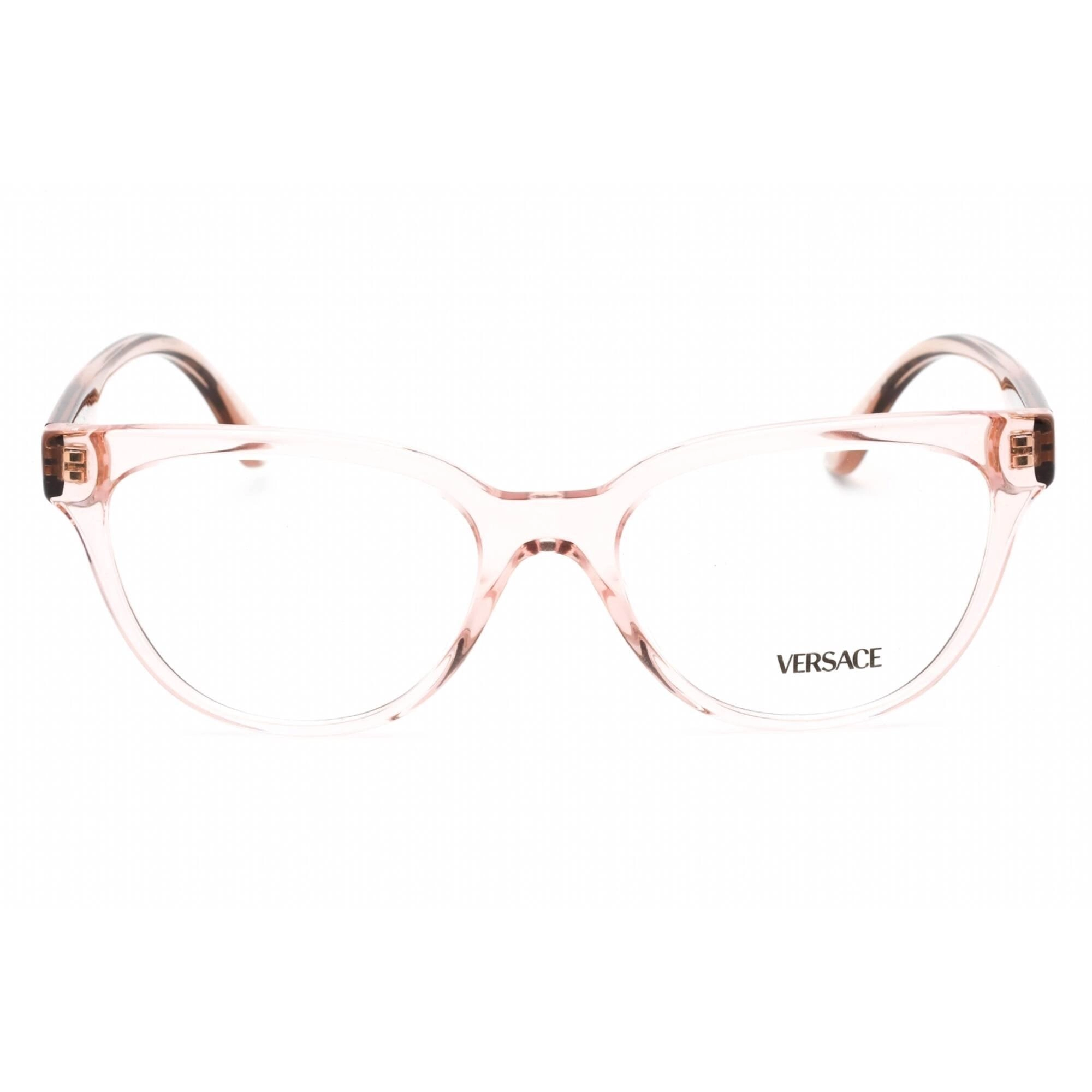 Versace Women's Eyeglasses - Full Rim Transparent Pink Plastic Frame | 0VE3315 5339