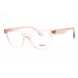 Versace Women's Eyeglasses - Full Rim Transparent Pink Plastic Frame | 0VE3315 5339
