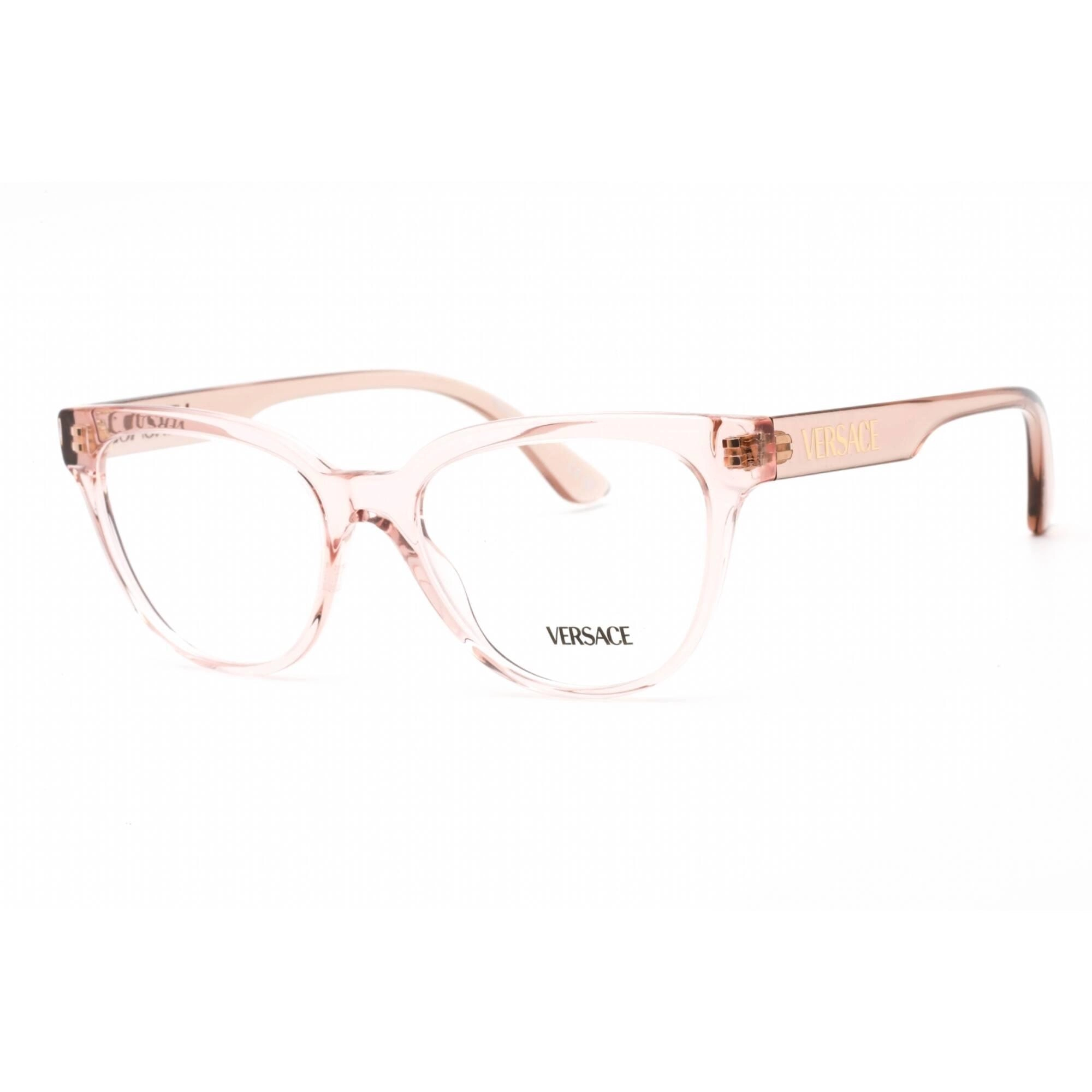Versace Women's Eyeglasses - Full Rim Transparent Pink Plastic Frame | 0VE3315 5339