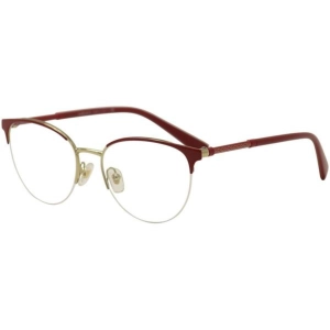 Versace Women's Eyeglasses - Red Pale Gold Metal Oval Frame | VERSACE 0VE1247 1408