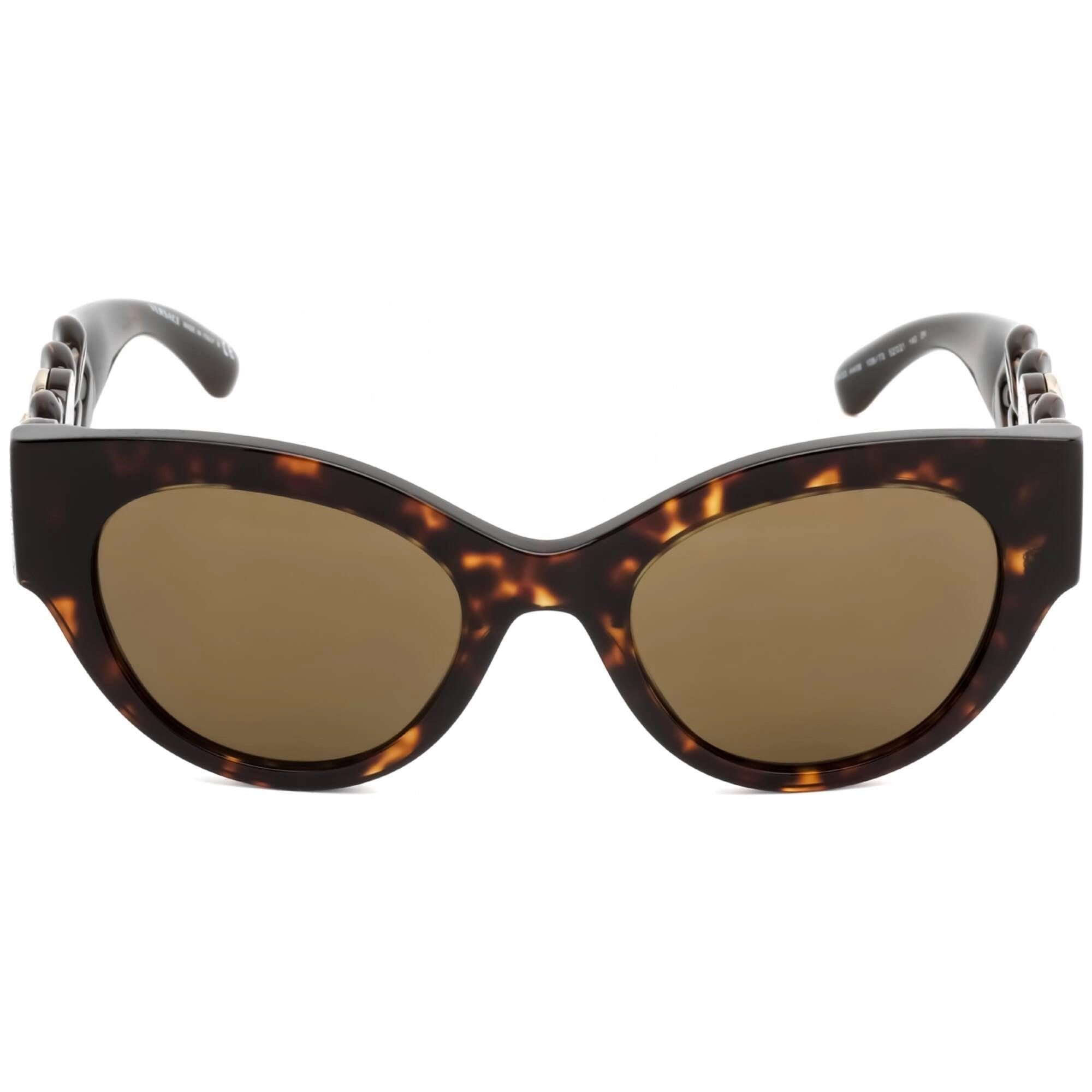 Versace Women's Sunglasses - Full Rim Havana Plastic Cat Eye Frame | VE4408 108/73