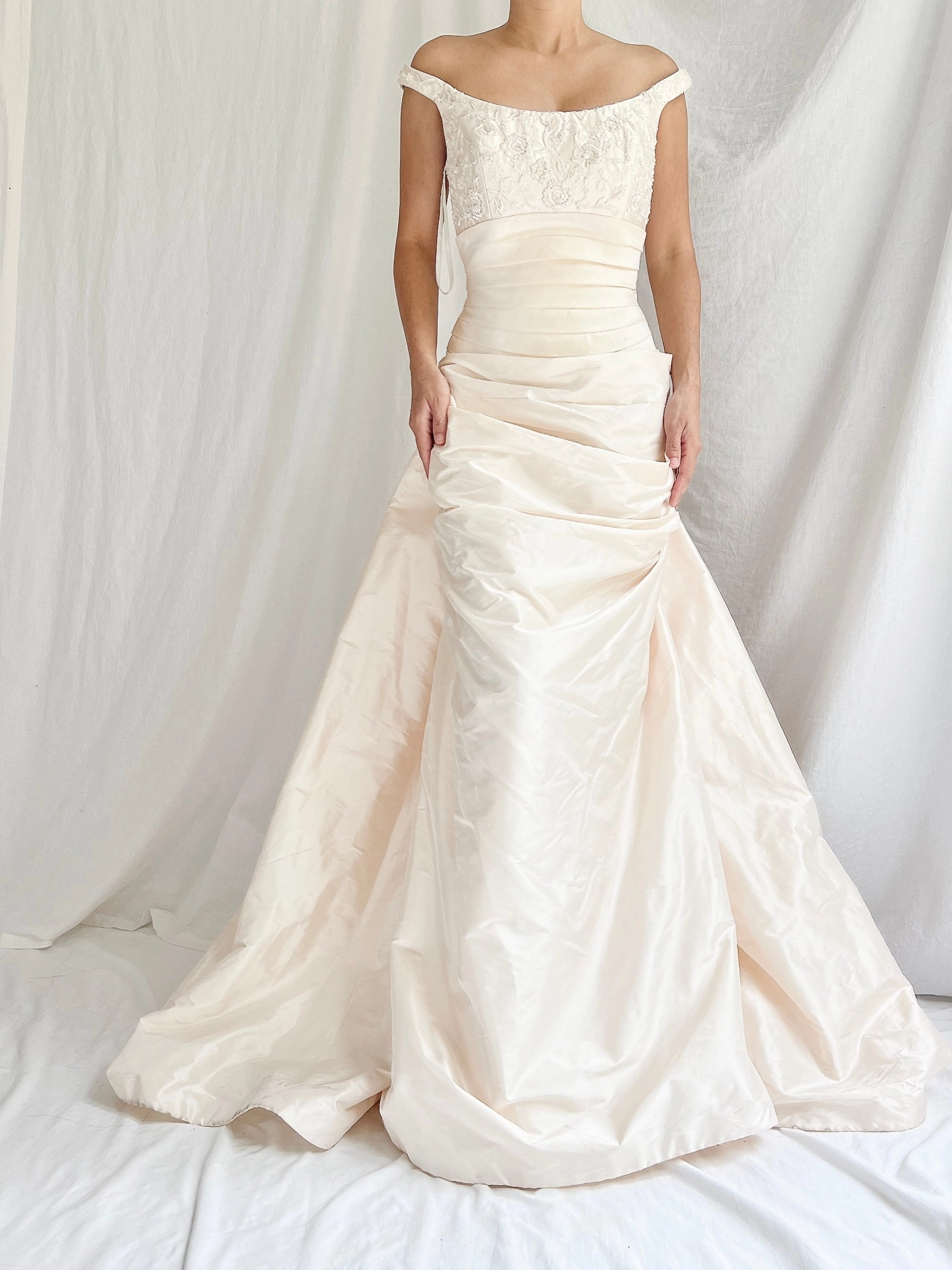 Vintage Silk Bustier Dress - S/4