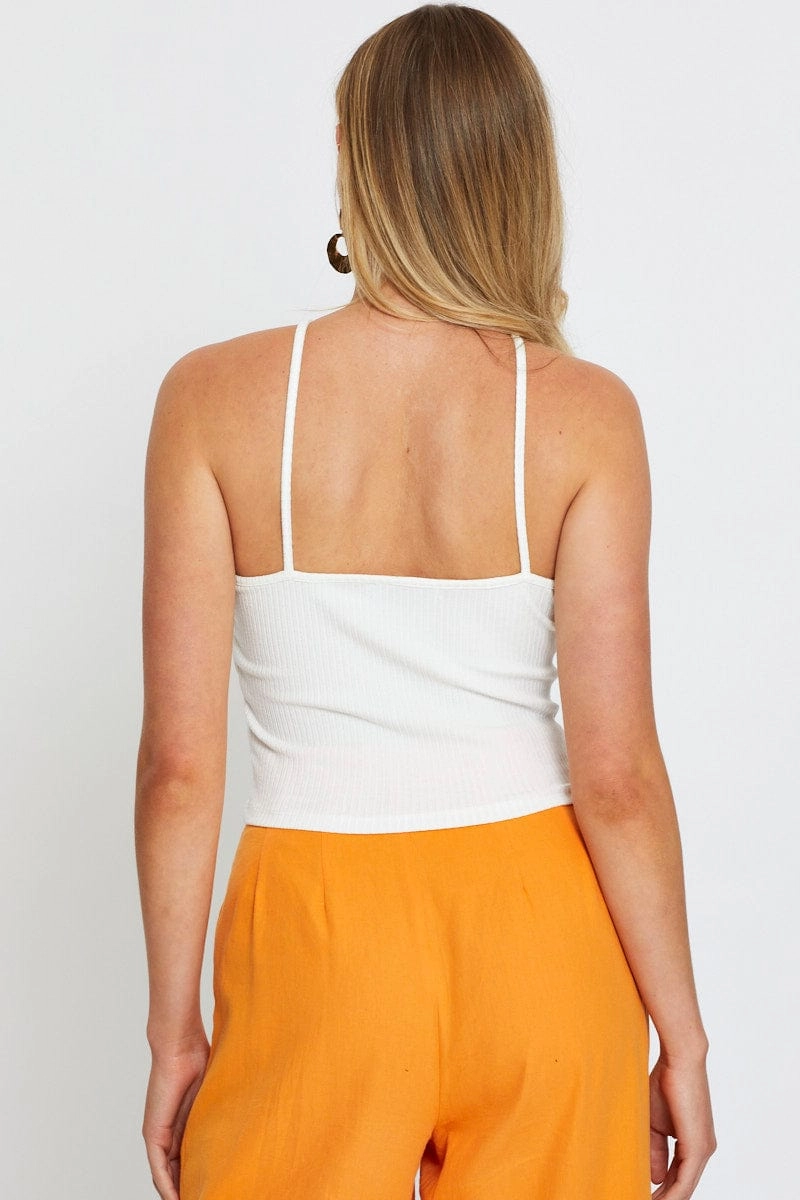 White Halter Top