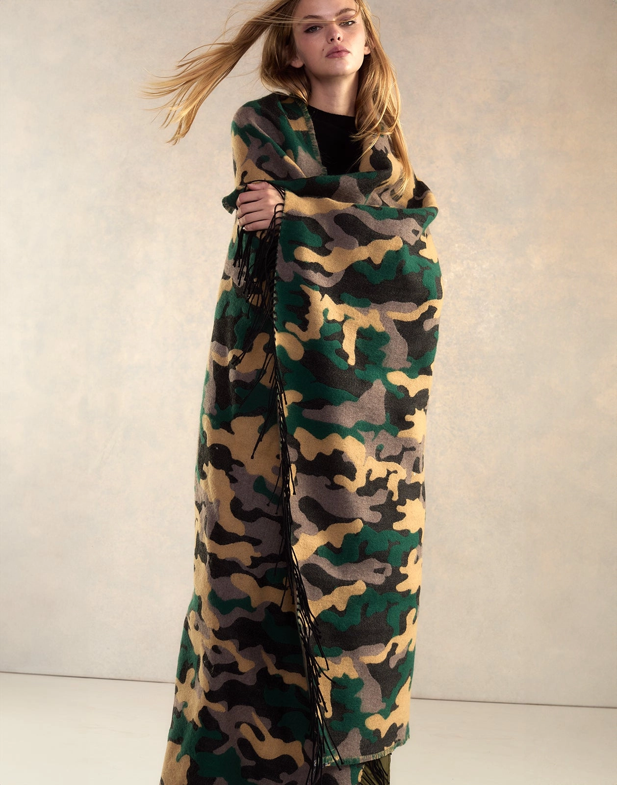 Wool Cashmere Blanket Wrap