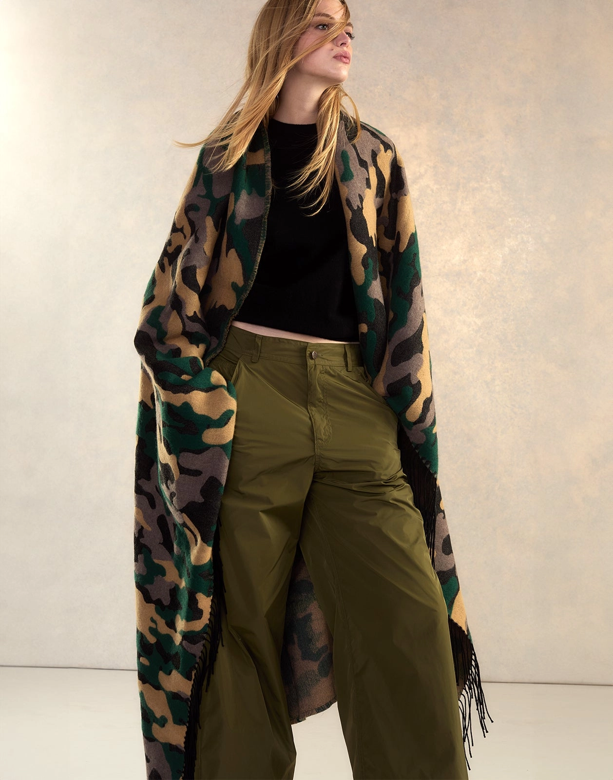 Wool Cashmere Blanket Wrap