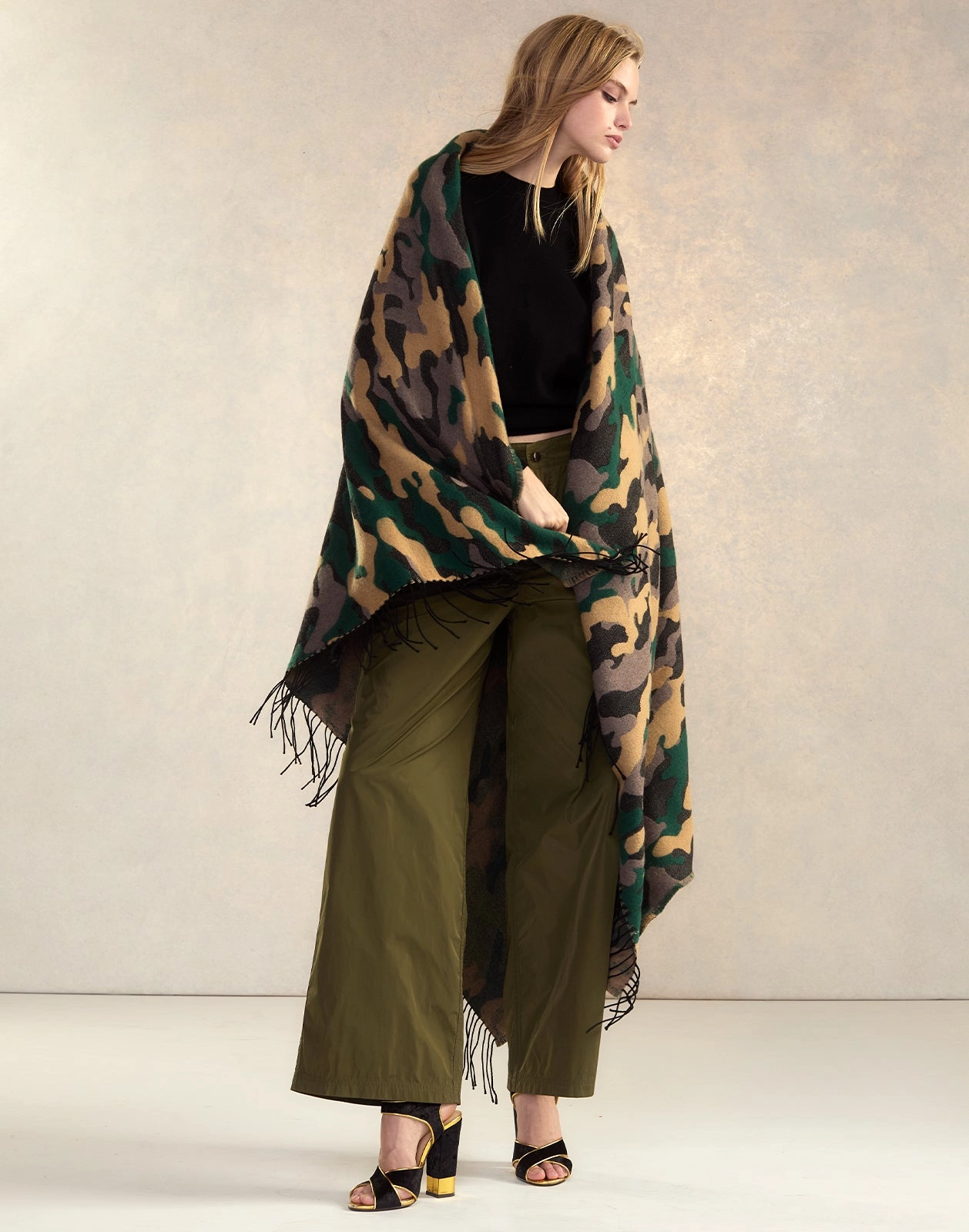 Wool Cashmere Blanket Wrap