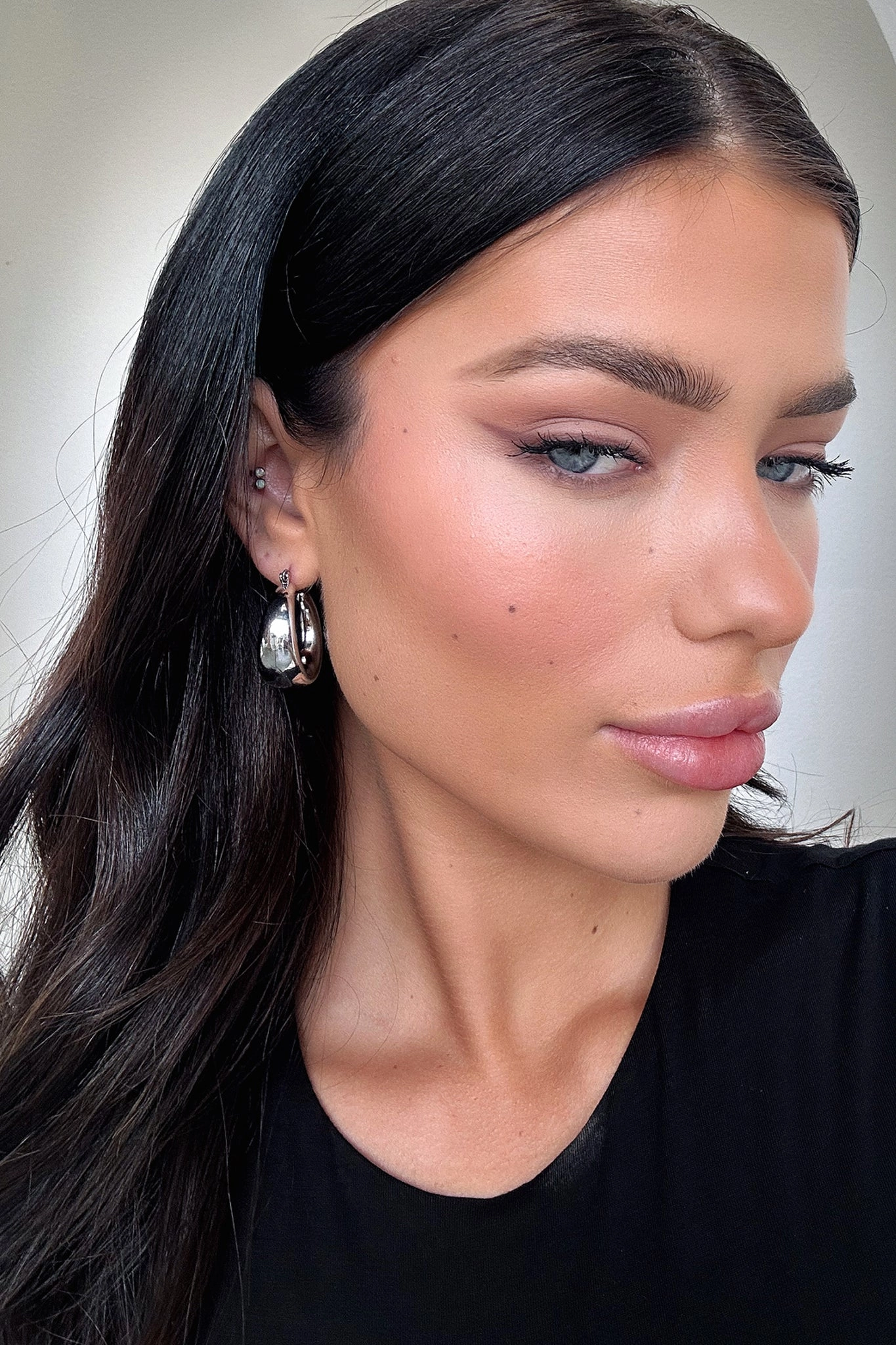 Zoey Hoop Earrings - Silver