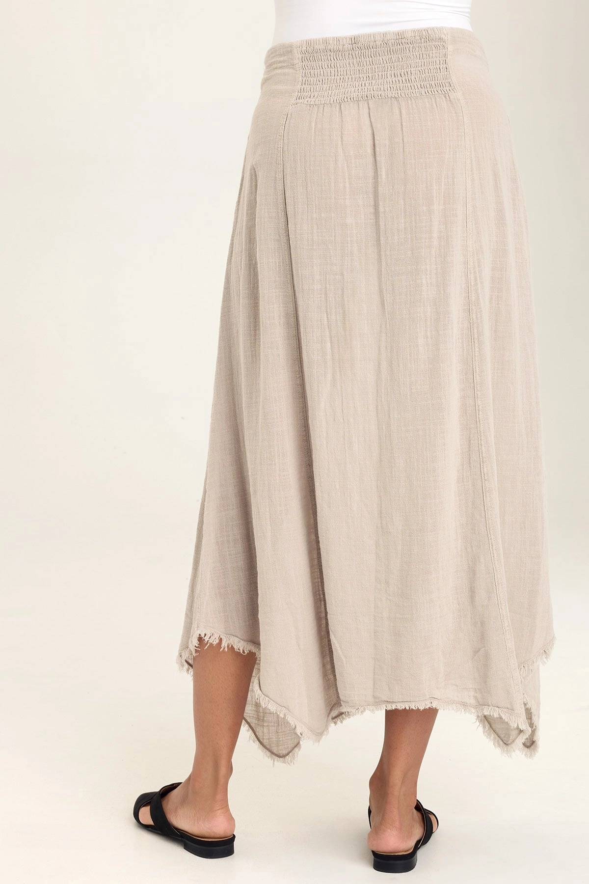 Zuri Gauze Handkerchief Casual Midi Skirt