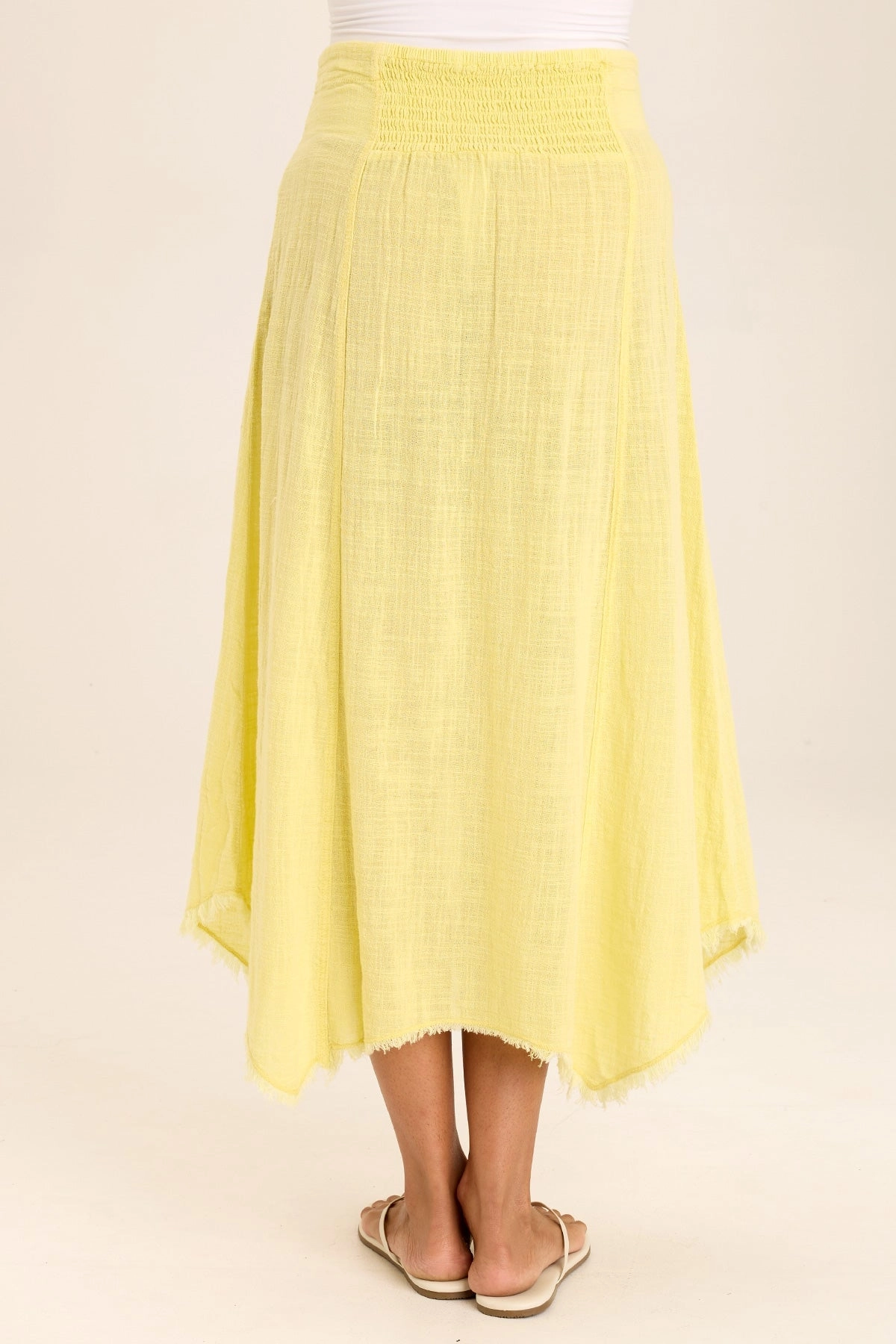 Zuri Gauze Handkerchief Casual Midi Skirt